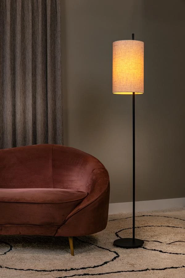 Lucide MAGIC - Vloerlamp - Ø 24 cm - 1xE27 - Zwart - sfeer 1